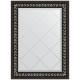 Зеркало настенное Evoform ExclusiveG 87х65 BY 4096 с гравировкой в багетной раме Черный ардеко 81 мм  (BY 4096)