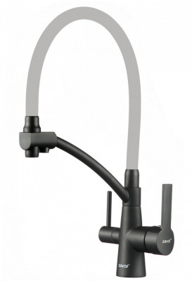 Смеситель для кухонной мойки Savol S-L1805H-04 под фильтр питьевой воды черный
