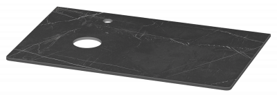 Столешница под раковину Misty Роял 800x496x10 черный, белый (VS03-80)