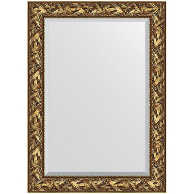 Зеркало настенное Evoform Exclusive 109х79 BY 3467 с фацетом в багетной раме Византия золото 99 мм