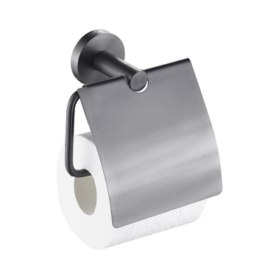 GFmark 78003 держатель туалетной бумаги с крышкой, графит