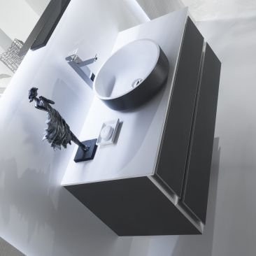 Armadi Art Moderno Cube CBL111 тумба с раковиной антрацит/белый, 111 см