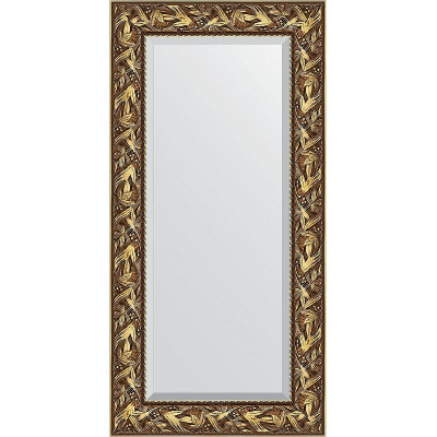 Зеркало настенное Evoform Exclusive 119х59 BY 3493 с фацетом в багетной раме Византия золото 99 мм