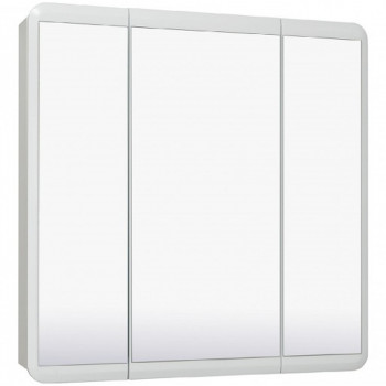 Зеркальный шкаф в ванную Runo Эрика 80 УТ000003321 белый прямоугольное