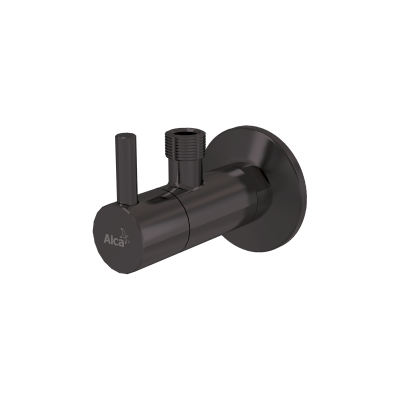 Угловой вентиль с фильтром 1/2"×3/8", GUN METAL-крацованный мат AlcaPlast ARV001-GM-B