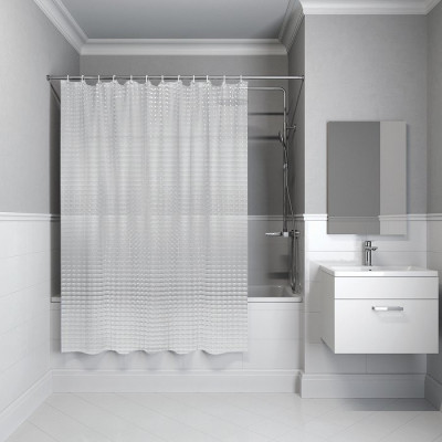 Штора для ванной комнаты IDDIS Stereo Square 200*180 см EVA (500E18Si11), стиль традиционный