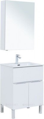 Комплект мебели для ванной Aquanet Алвита New 60 1 ящик, 2 дверцы, белый матовый (00274529)