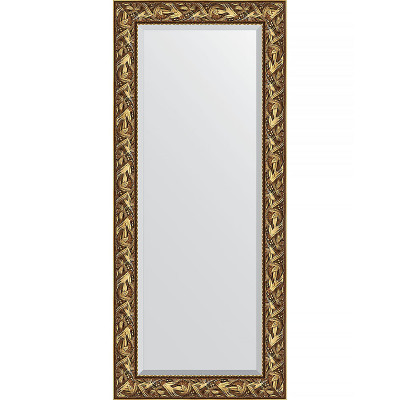 Зеркало настенное Evoform Exclusive 159х69 BY 3571 с фацетом в багетной раме Византия золото 99 мм