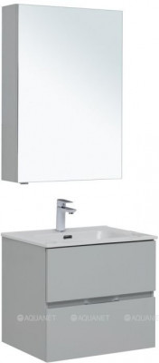 Комплект мебели для ванной Aquanet Алвита New 60 2 ящика, серый (00274224)