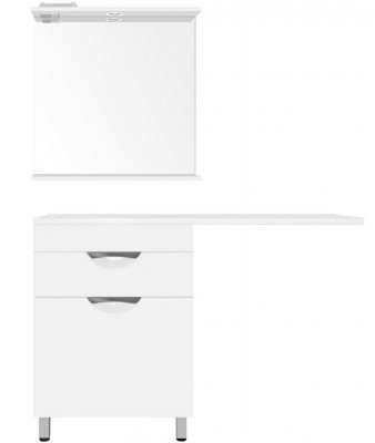 Комплект мебели для ванной Style Line Жасмин/Даллас 120 Люкс PLUS L 1 ящик б/к белый