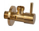 Угловой вентиль для подключения смесителя Золото 128L1212BG Remer  (128L1212BG)
