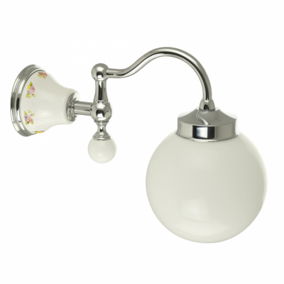 MIGLIORE Provance 17675 светильник настенный плафон шар, керамика с декором/хром