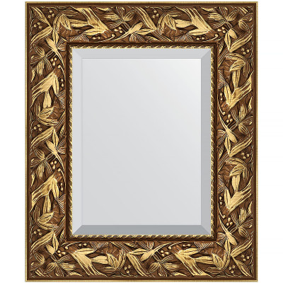Зеркало настенное Evoform Exclusive 59х49 BY 3363 с фацетом в багетной раме Византия золото 99 мм