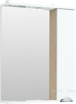 Зеркало-шкаф в ванную Aquanet Гретта 70 светлый дуб (00239320)