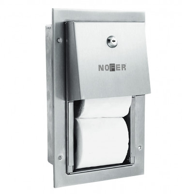 Диспенсер для туалетной бумаги встраиваемый (матовая нержавеющая сталь) NOFER 05202.S