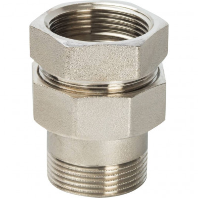 Американка STOUT ВН никелированная, уплотнение под гайкой o-ring кольцо 1"1/2 SFT-0041-000112