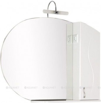 Зеркало-шкаф в ванную Aquanet Моника 105 белый асимметричный (00186776)