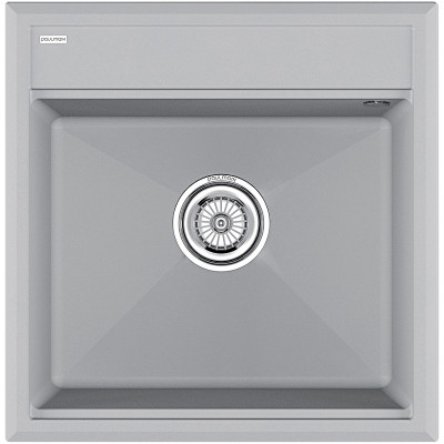 Кухонная мойка кварц Paulmark Stepia-500 PM115051-GRS серый прямоугольная 1 чаша без крыла
