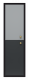 Шкаф-пенал подвесной Brevita Кристиан левый 350x340x1200 черный, серый (Кри-05035-01-01Л)  (Кри-05035-01-01Л)