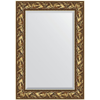 Зеркало настенное Evoform Exclusive 99х69 BY 3441 с фацетом в багетной раме Византия золото 99 мм