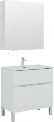 Комплект мебели для ванной Aquanet Алвита New 80 1 ящик, 2 дверцы, белый матовый (00274213)