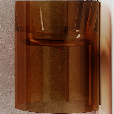 Раковина подвесная Abber Kristall 42 AT2705Opal коричневая круглая