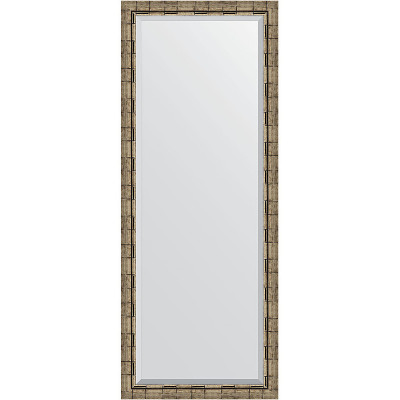 Зеркало напольное Evoform Exclusive Floor 198х78 BY 6107 с фацетом в багетной раме Серебряный бамбук 73 мм