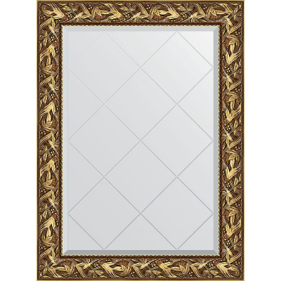 Зеркало настенное Evoform ExclusiveG 106х79 BY 4199 с гравировкой в багетной раме Византия золото 99 мм