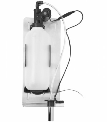 Автоматический дозатор для жидкого мыла скрытый за зеркалом (глянцевая нержавеющая сталь) NOFER Automatics 03107.B