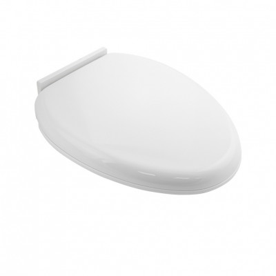 Крышка GFmark для унитаза белая пластиковая с микролифтом, удлиненная (Р05)