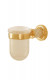 Стакан для ванной Boheme Murano 10904-W-G настенный золото / декор белый  (10904-W-G)