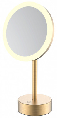 Зеркало настольное с увеличением 5х JAVA S-M551LB матовое золото