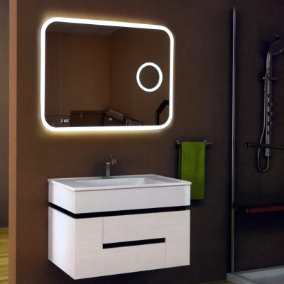 Зеркало в ванную с LED подсветкой Relisan CONSTANCE Гл000024355, 100x70 прямоугольное с увел. 3-х