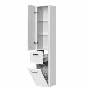 Шкаф - колонна Aquaton Валенсия L белый жемчуг подвесной (1A123803VAG3L), для ванной