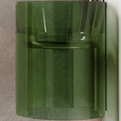 Раковина подвесная Abber Kristall 42 AT2705Emerald зеленая круглая