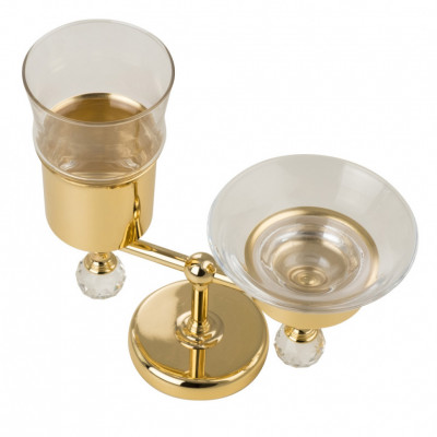 MIGLIORE Amerida SWAROVSKI 16609 стакан и мыльница настольные, золото