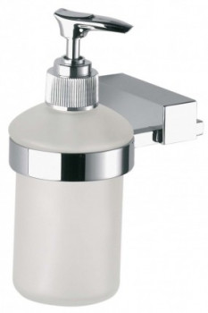 Дозатор жидкого мыла Remer SQ13, хром/матовое стекло
