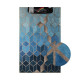 Коврик дизайнерский, голубые кубы, одинарный, 550 х 900 мм САНАКС (00840)  (00840)