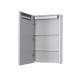 Зеркальный шкаф Aquaton Сильва 50 дуб полярный (1A215502SIW7L), для ванной  (1A215502SIW7L)