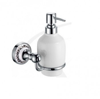 Fixsen BOGEMA FX-78512 дозатор жидкого мыла настенный, керамика с декором/хром