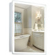 Зеркальный шкаф в ванную Silver Mirrors Киото Flip 60 LED-00002474 с подсветкой белый  (LED-00002474)