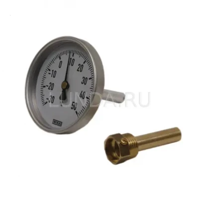 Термометр биметаллический, тип А50.10 (80 мм, алюминий), Wika 1/2 (36523023)