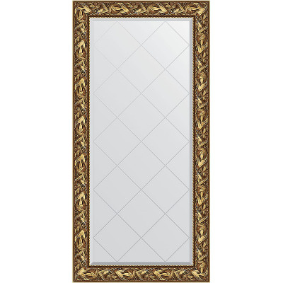 Зеркало настенное Evoform ExclusiveG 161х79 BY 4285 с гравировкой в багетной раме Византия золото 99 мм