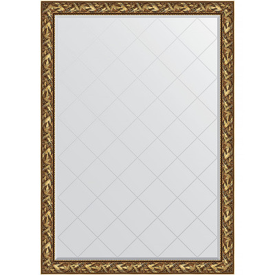 Зеркало настенное Evoform ExclusiveG 188х134 BY 4500 с гравировкой в багетной раме Византия золото 99 мм