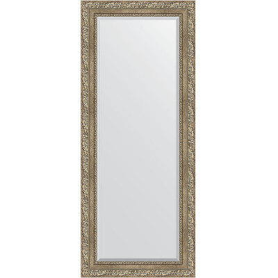 Зеркало настенное Evoform Exclusive 145х60 BY 3539 с фацетом в багетной раме Виньетка античное серебро 85 мм