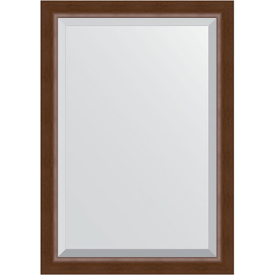 Зеркало настенное Evoform Exclusive 102х72 BY 1197 с фацетом в багетной раме Орех 65 мм
