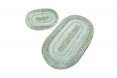 Комплект ковриков для ванной Primanova (2 предмета) 60х100 см и 50х60 см. MACARONI мятный, DR-63016