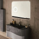 Зеркало в ванную с LED подсветкой Relisan PANDORA Гл000024327, 80x60 прямоугольное с увел. 3-х  (Гл000024327)