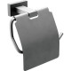 Настенный держатель туалетной бумаги Belz B904 B90403 с крышкой вороненая сталь  (B90403)