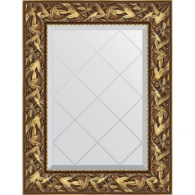 Зеркало настенное Evoform ExclusiveG 76х59 BY 4027 с гравировкой в багетной раме Византия золото 99 мм